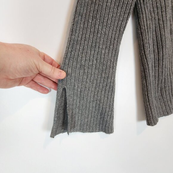 American Eagle NEW Ribbed Knit Open Back Sweater Bell Sleeve Bohemian Sweater Sm - Picture 6 of 11